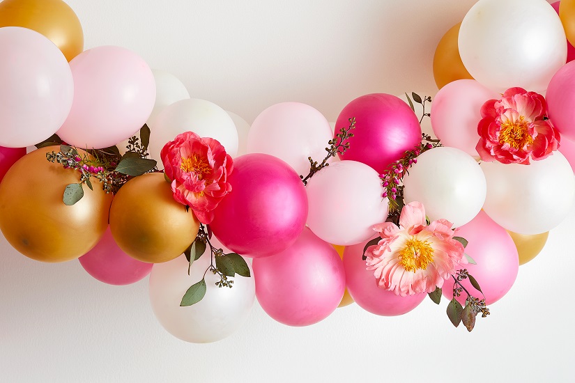 Decoração com balões para o Dia das Mães